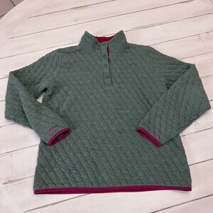 Orvis Quilted Pullover Snap Neck Ladies